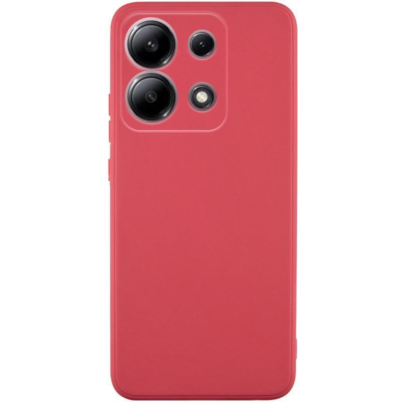 Противоударный Силиконовый чехол Candy Full Camera для Xiaomi Redmi Note 13 Pro 4G / Poco M6 Pro 4G Красный/Camellia