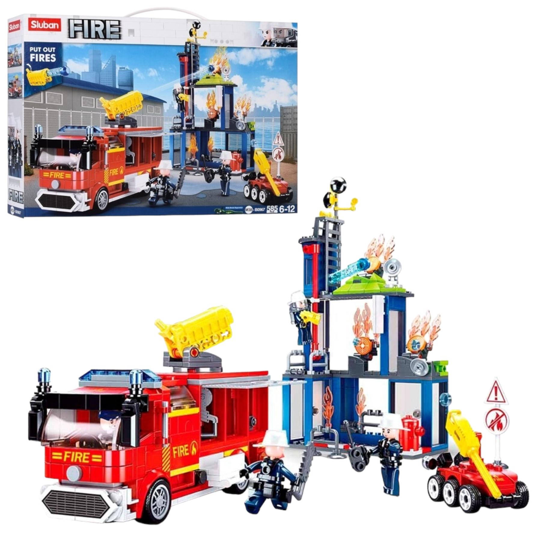 Конструктор Sluban M38-B0967 Fire Тренировочный пожарный центр 585 деталей (113204)