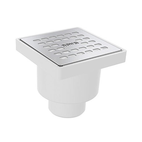 Трап с решеткой Nova 5066 из нержавеющей стали с прямым патрубком 100х100 мм (TU-17325)