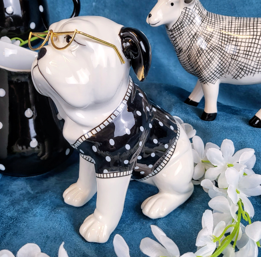 Статуетка декоративна керамічна ART-POL Бульдог в окулярах (141486) - фото 9