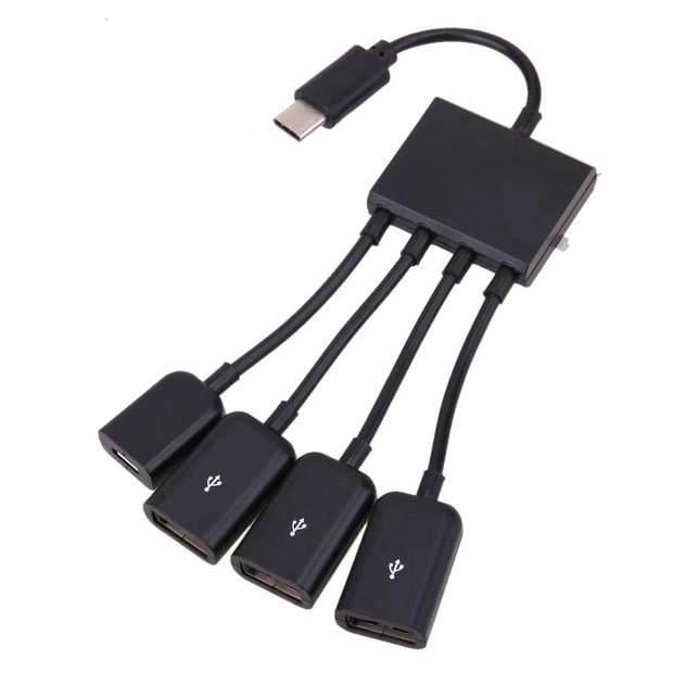 USB-хаб XON SmartHub Type-C на 4хUSB2.0 Черный (UHAWP040042B 4989) - фото 3