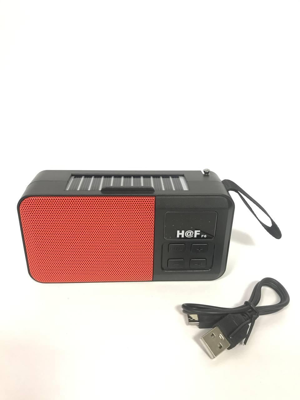 Портативная акустическая система и фонарик solar Haf HF-F6 Red (000543315)