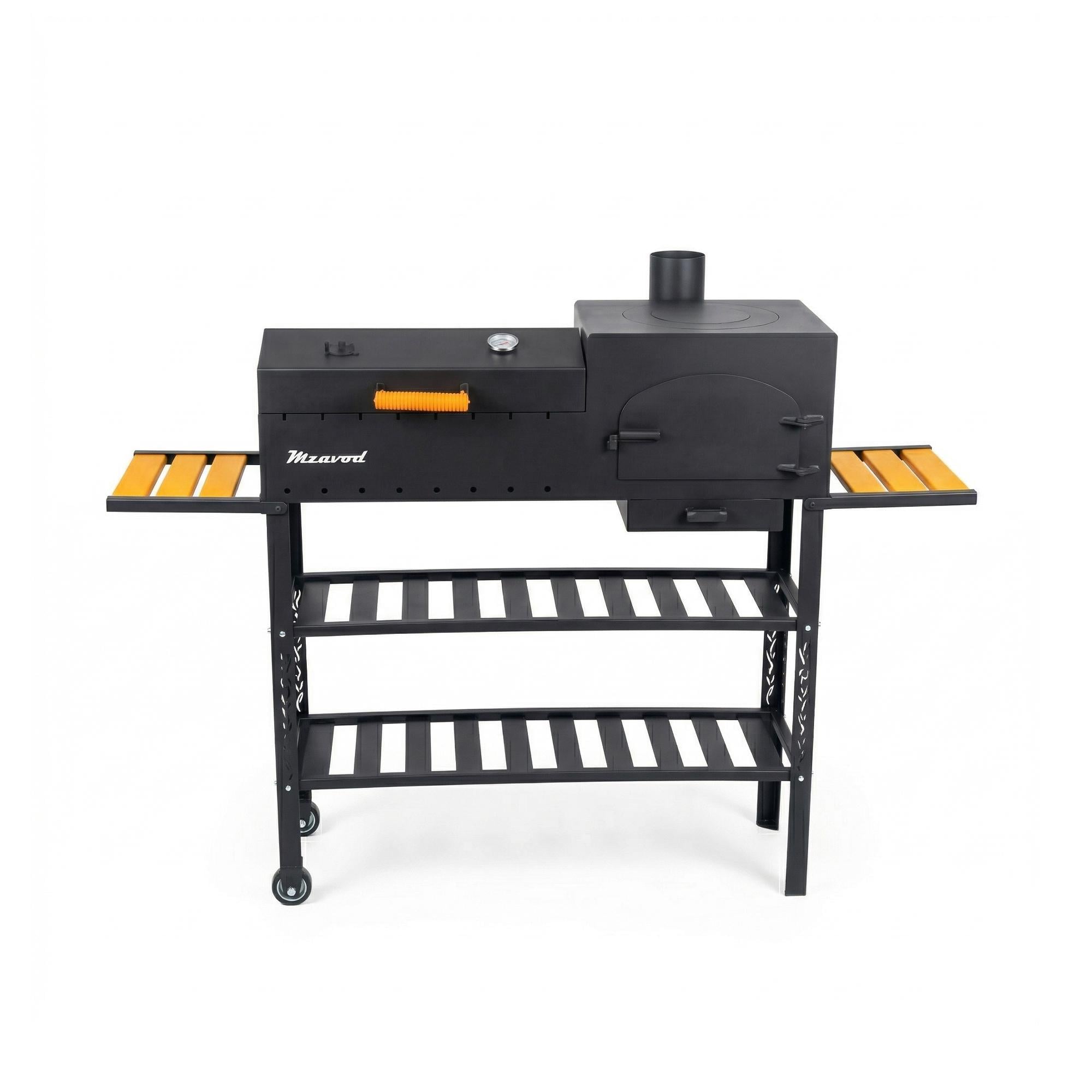 Мангал-барбекю Mzavod Гелиос на 8 шампуров 4 мм с печкой 152,6х60,9х115,3 см (MBK8P-4R-T)