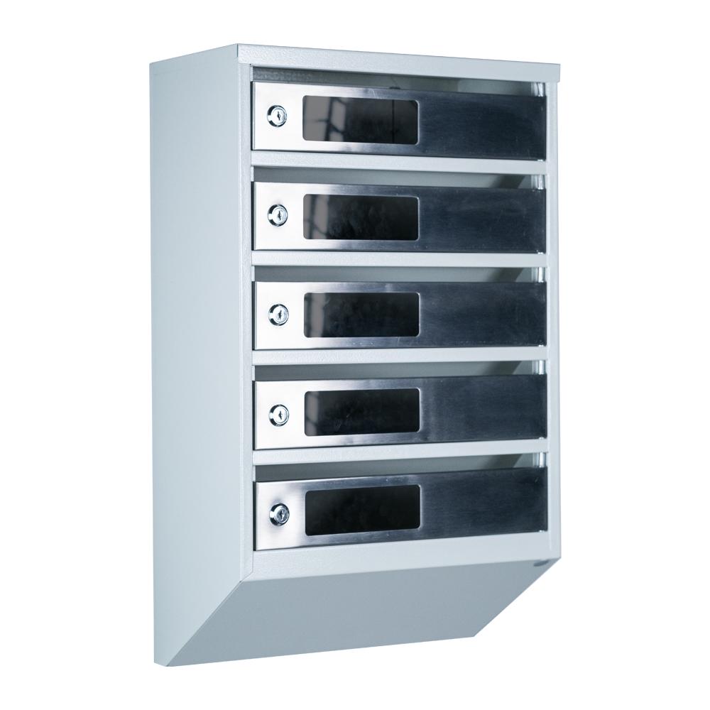 Ящик почтовый многосекционный ЯП05C Серый/Нержавеющая сталь (24061081)