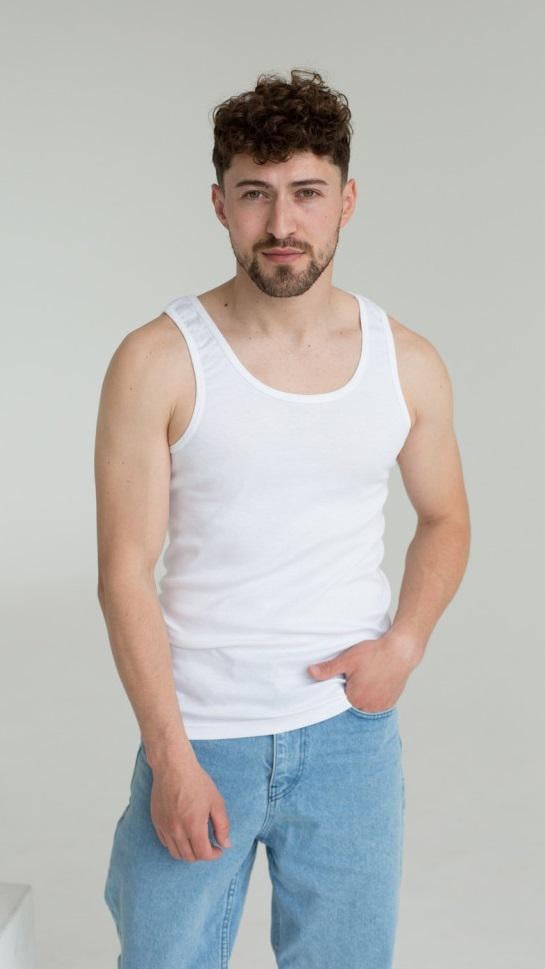 Мужская майка НатаЛюкс 21-1103320001 S (44р.) Белый