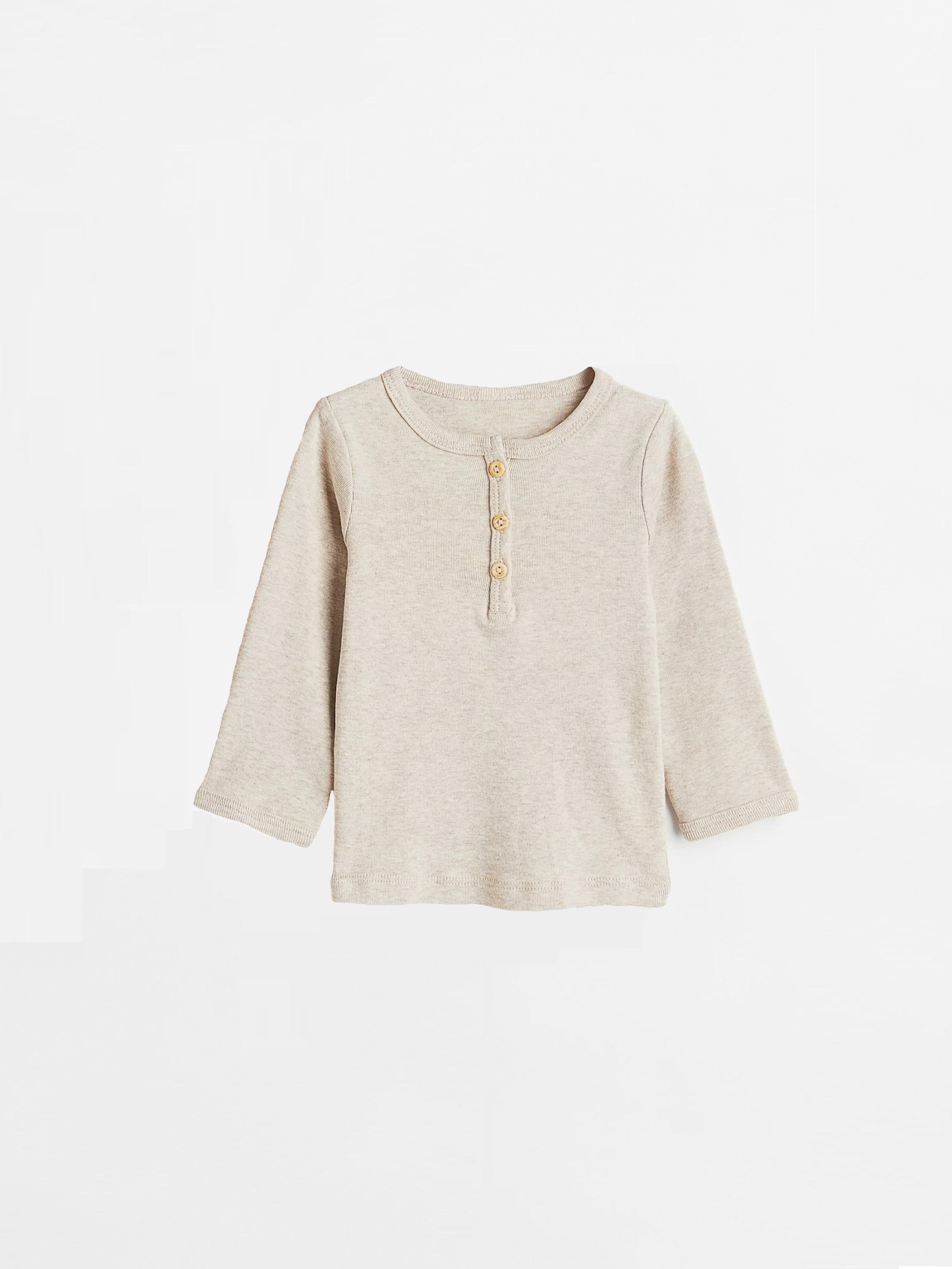 Лонгслів H&M Меланж 92 см Світло-бежевий (Х2210859926) Лонгслів H&M Меланж 92 см Світло-бежевий (Х2210859926)