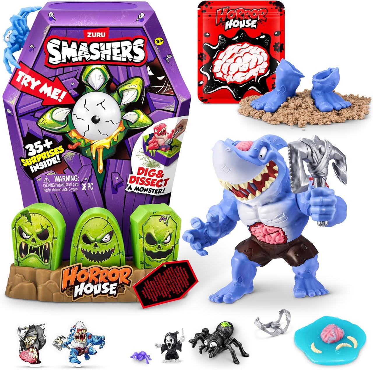 Игровой набор Zuru Большой ужасов Зомби Акула Smashers Mega Horror House Синий (74124D) Игровой набор Zuru Большой ужасов Зомби Акула Smashers Mega Horror House Синий (74124D)