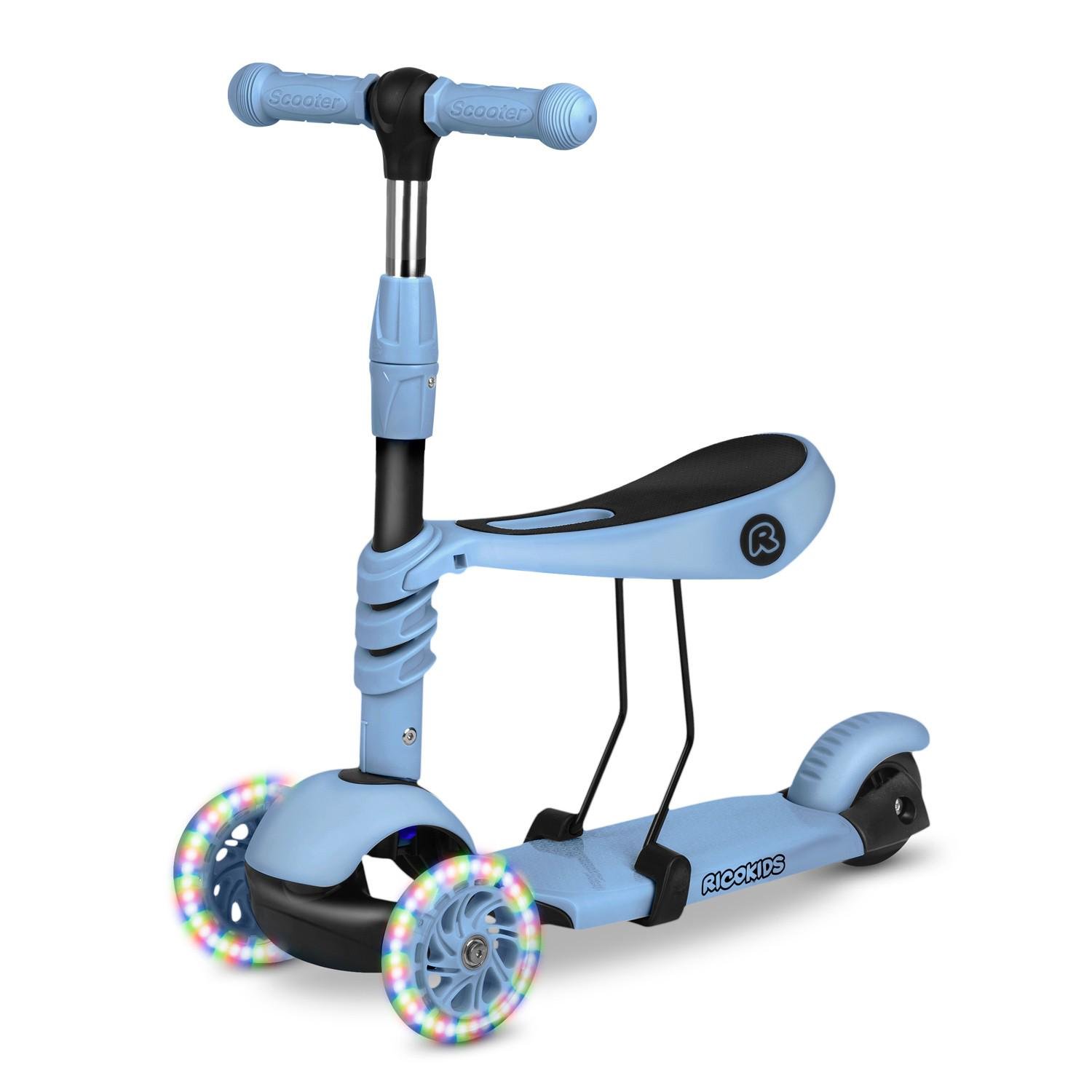 Самокат детский трехколесный Ricokids Todi Голубовато-серый (431587) - фото 4 Самокат детский трехколесный Ricokids Todi Голубовато-серый (431587) - фото 4