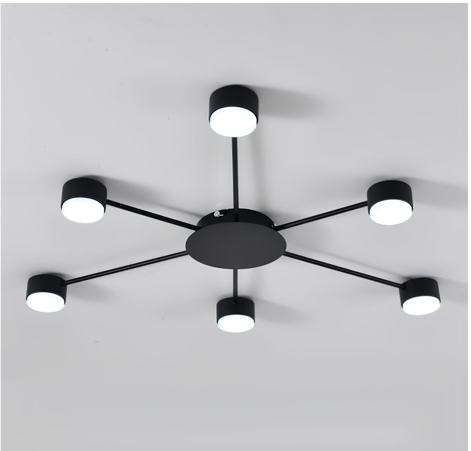 Люстра стельова Luminaria 220V IP20 Black (RAY SLIM 6xGX53 BLACK)