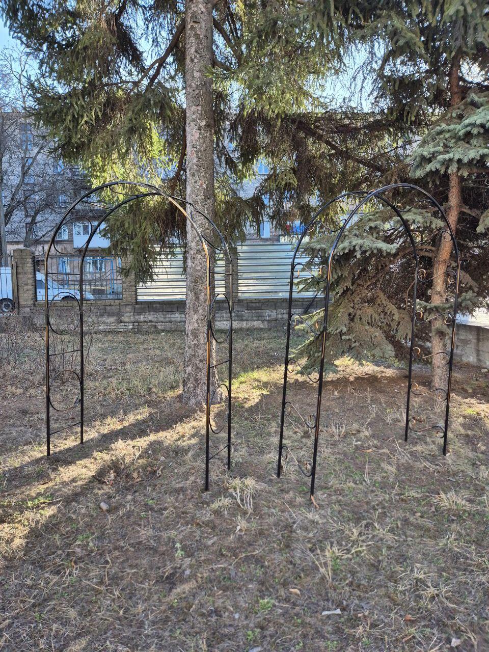 Арка садова Завитки та рослин кована металева 2х2,5 м (25442229) - фото 4