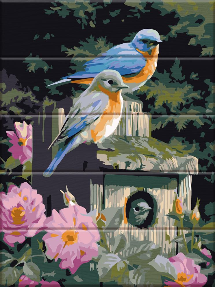 Картина по номерам ArtStory Птицы в цветах 30х40 см (ASW094)