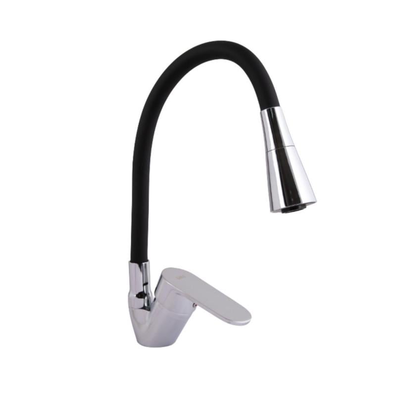 Смеситель для кухни Lidz Tani 008F3 LDTAN008F3BCR39484 с гибким изливом K40 Black/Chrome (37022862)