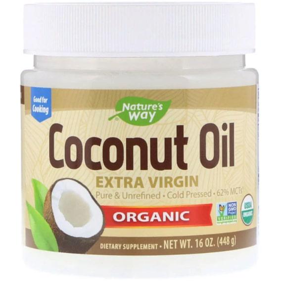 Олія кокосова Nature's Way Organic Coconut Oil Extra Virgin 16 oz 448 г (NWY-15673)