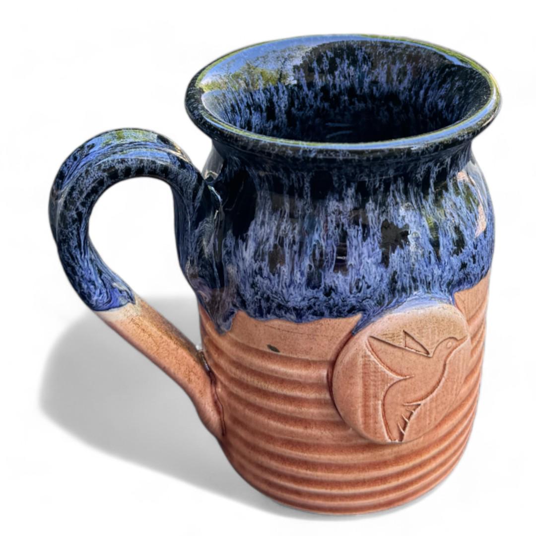 Чашка ручної роботи Пташка Червоно-синій - фото 3 Чашка ручної роботи Пташка Червоно-синій - фото 3