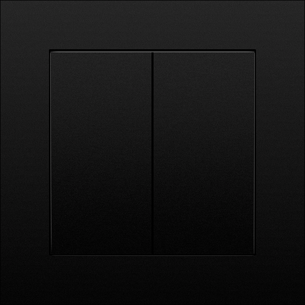 Выключатель двухклавишный MARSHEL IDEAL VS10-300 Black