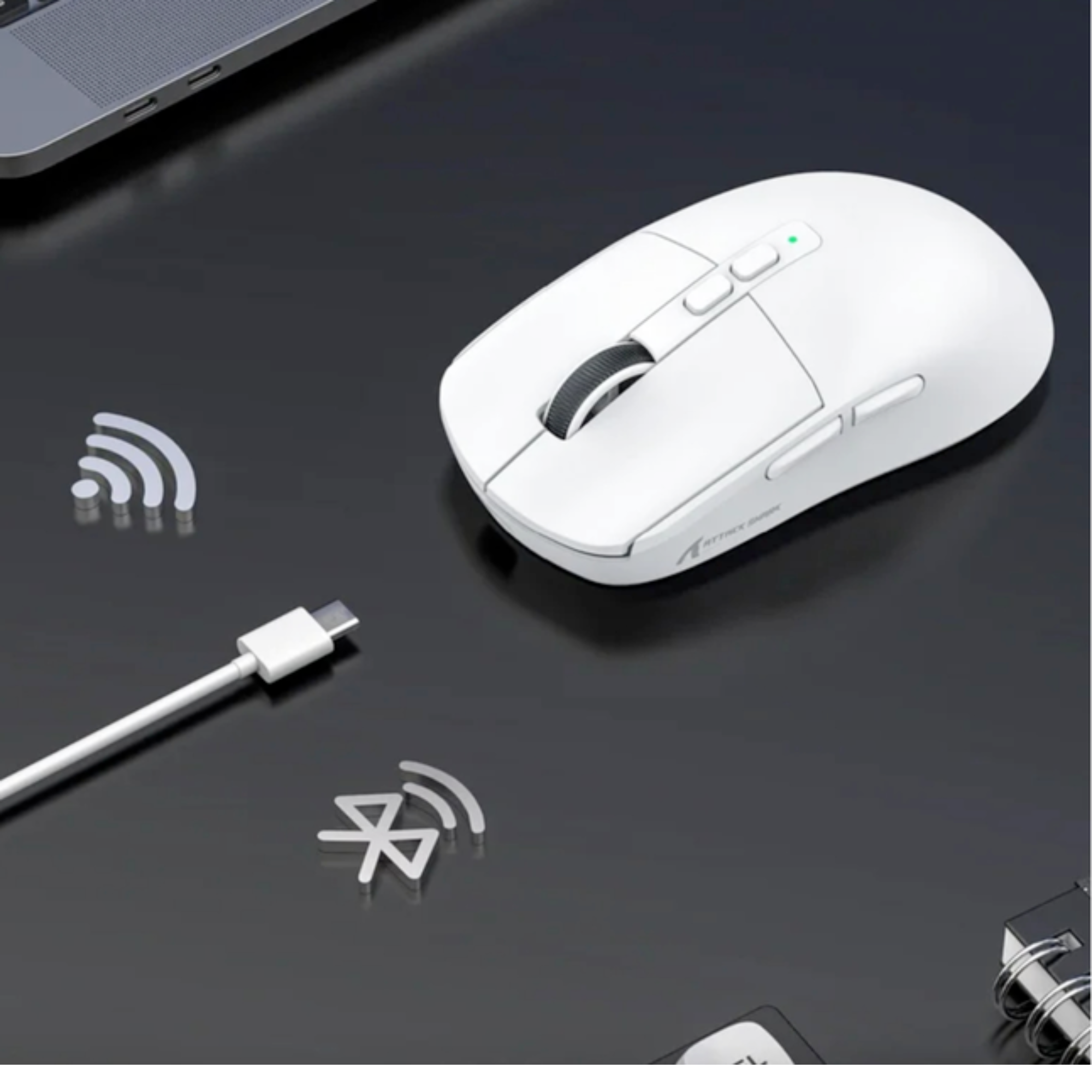 Мишка бездротова ATTACK SHARK X6 White (24392738) - фото 3 Мишка бездротова ATTACK SHARK X6 White (24392738) - фото 3