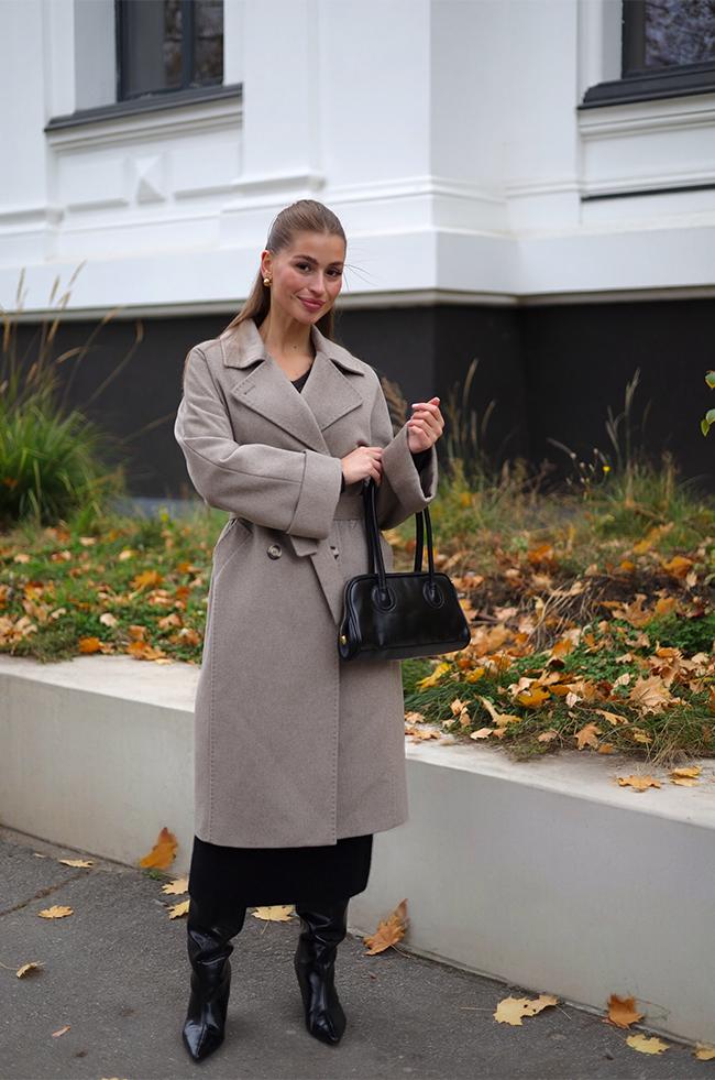 Пальто Lipar 6320 шерстяное удлиненное р. 50 Бежевый (30379656) - фото 3