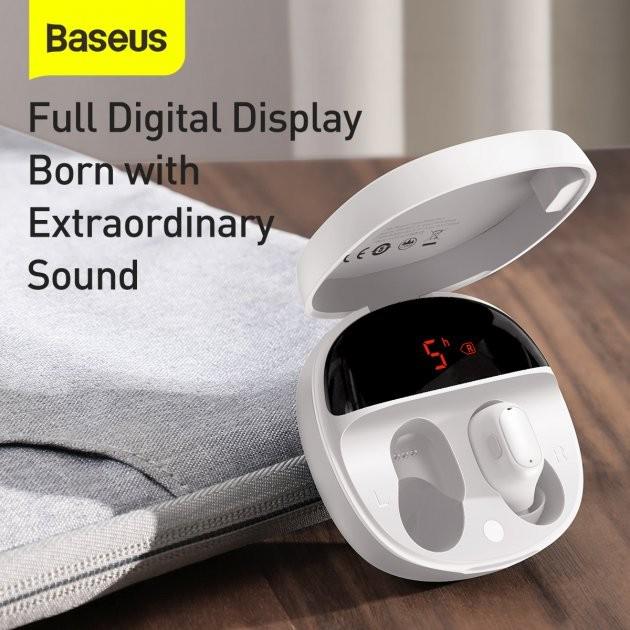 Наушники беспроводные Baseus Encok True Wireless Earphones WM01 Plus NGWM01P-02 White - фото 9