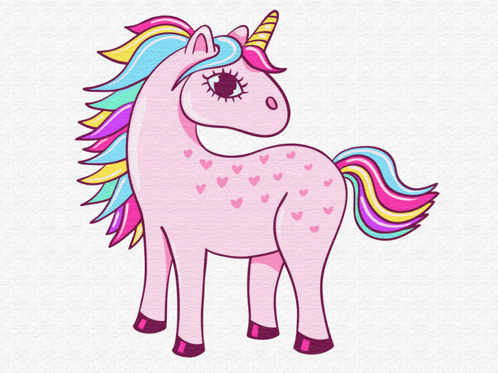 Детская Картина по номерам Brushme Красочный единорог (MEX6361)