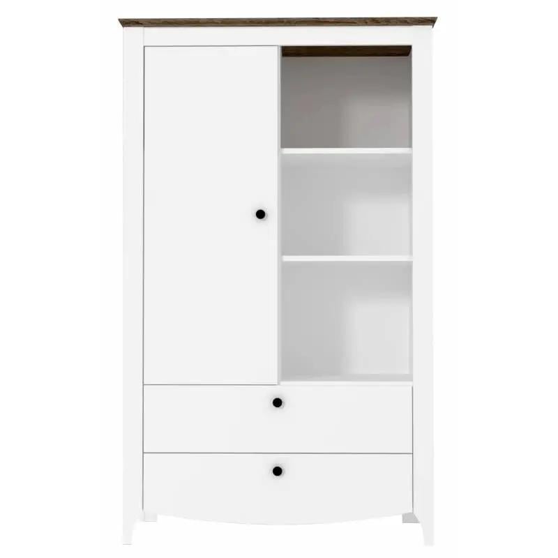 Пенал-вітрина Гербор Каріна KOM1D2S Німфея альба/Дуб сонома трюфель (GRB-1354)