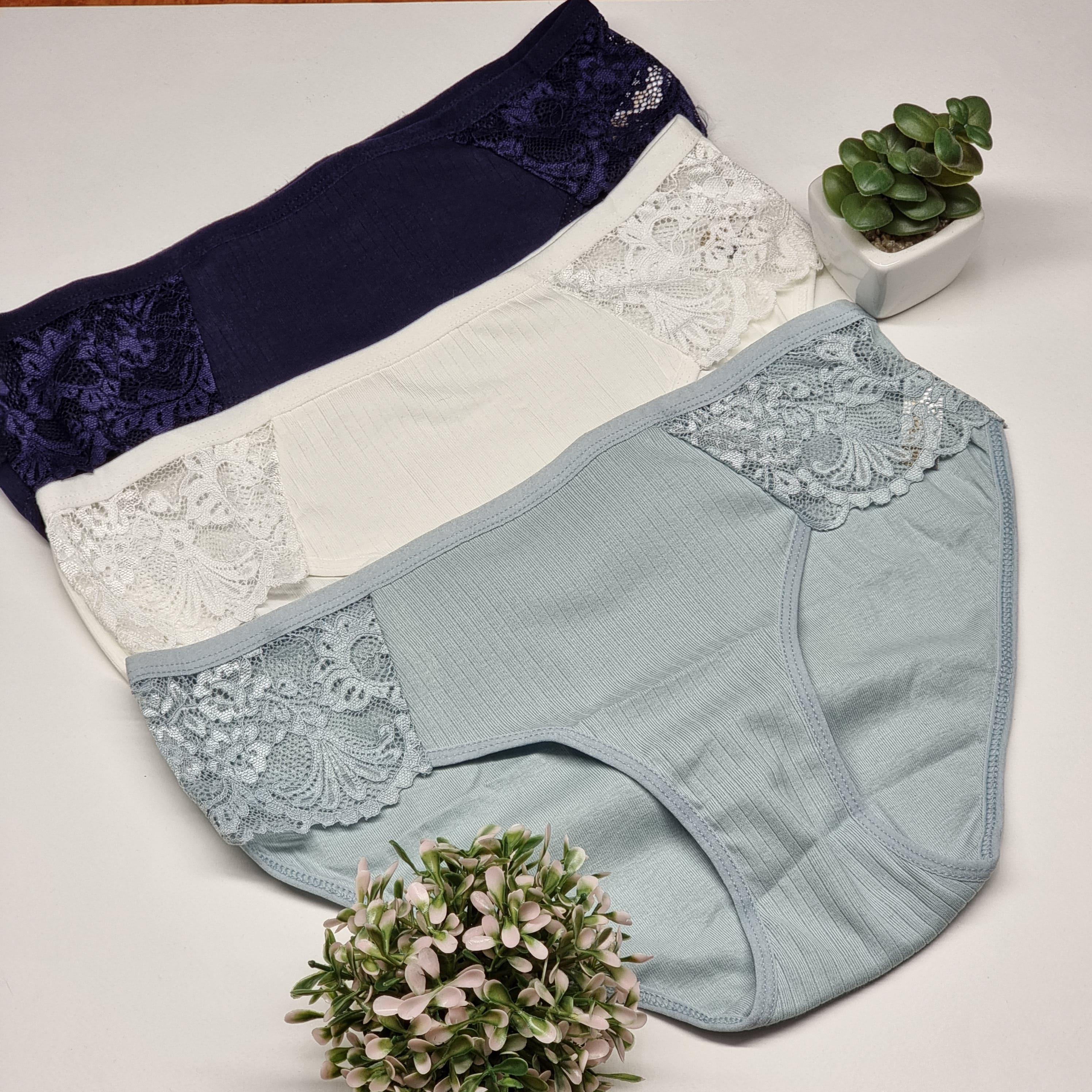 Набор трусиков женских Ozkan в рубчик/батал 3 шт. 2XL Разноцветный (26799)