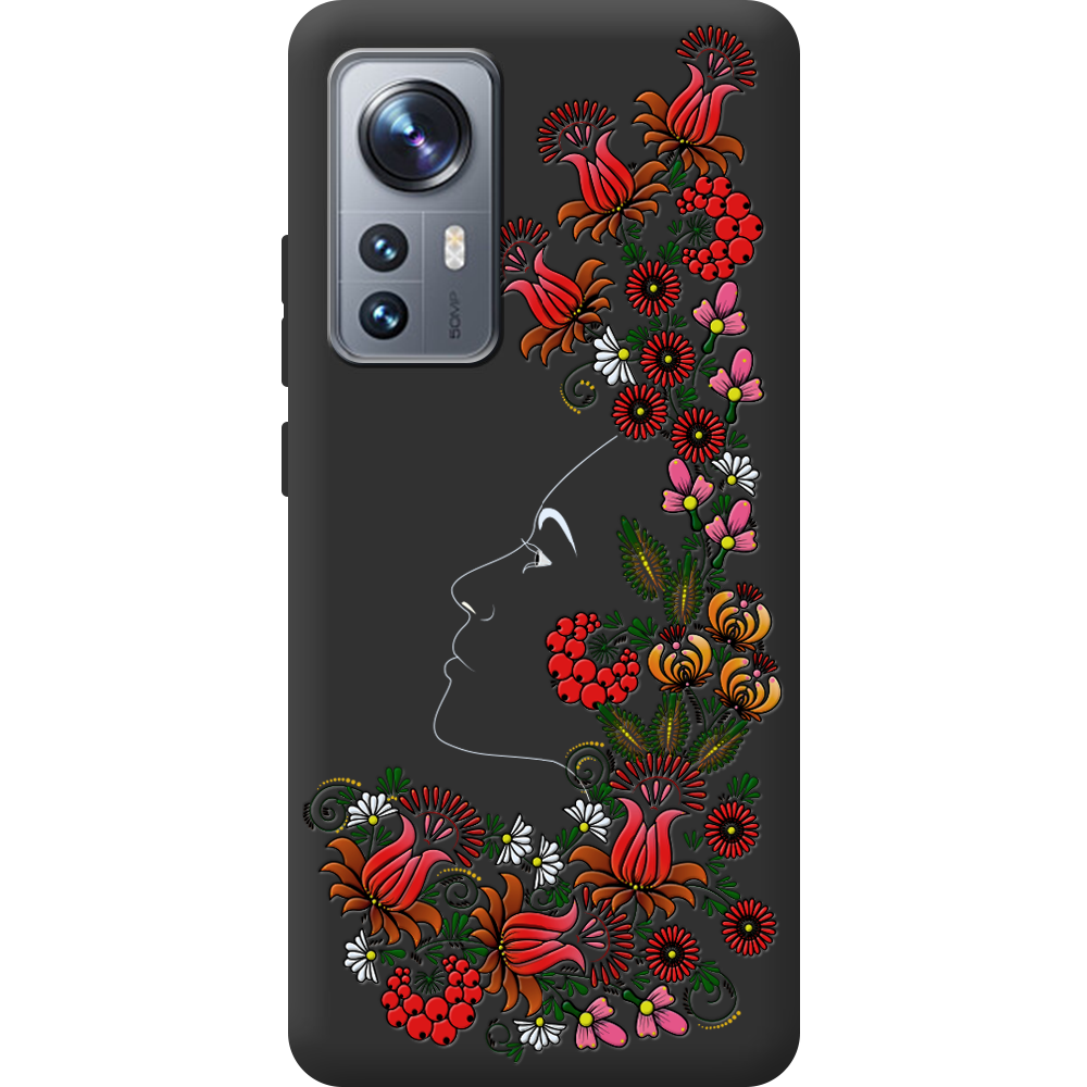 Чохол BoxFace Xiaomi 12 / 12X 3D Ukrainian Muse Чорний силікон (44529-bk64-44506)