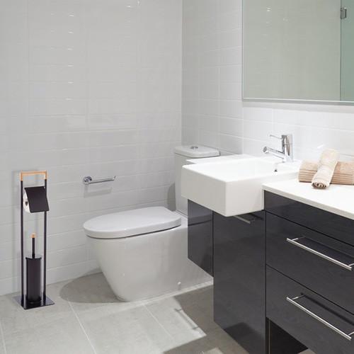 Тримач туалетного паперу Spirella CHIC з щіткою 74,5 см Чорний (40.07651) - фото 2 Тримач туалетного паперу Spirella CHIC з щіткою 74,5 см Чорний (40.07651) - фото 2