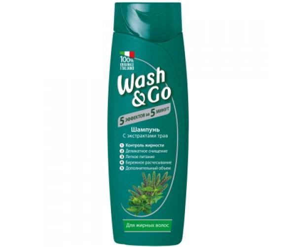 Шампунь Wash&Go с экстрактами трав для жирных волос 400 мл (8008970042213)