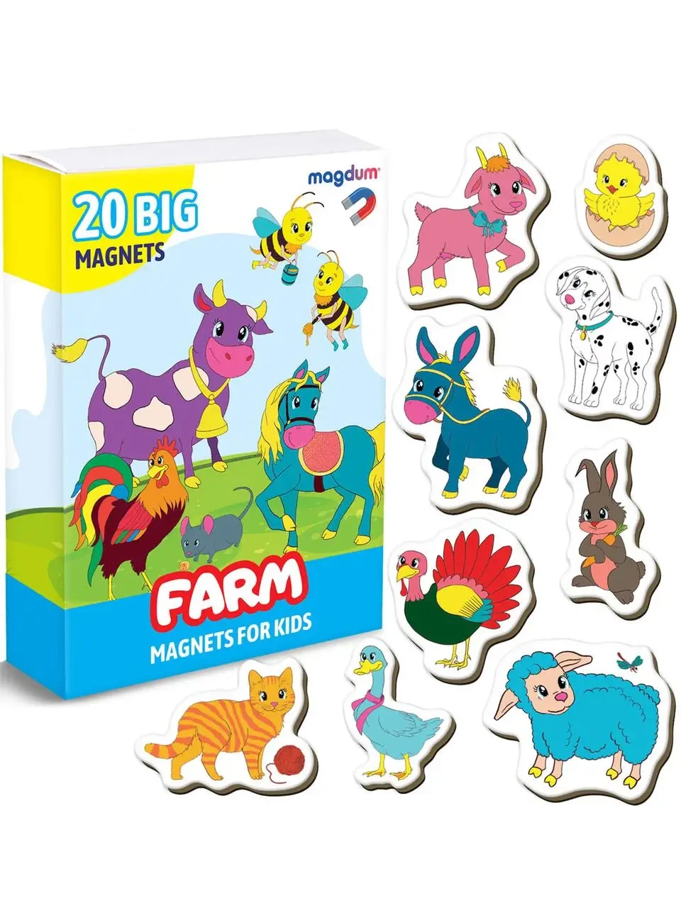 Комплект магнітів Magdum Ферма Малюнки ML4031-32 EN та Щасливі діти Зоо (ML4031-01) - фото 2 Комплект магнітів Magdum Ферма Малюнки ML4031-32 EN та Щасливі діти Зоо (ML4031-01) - фото 2