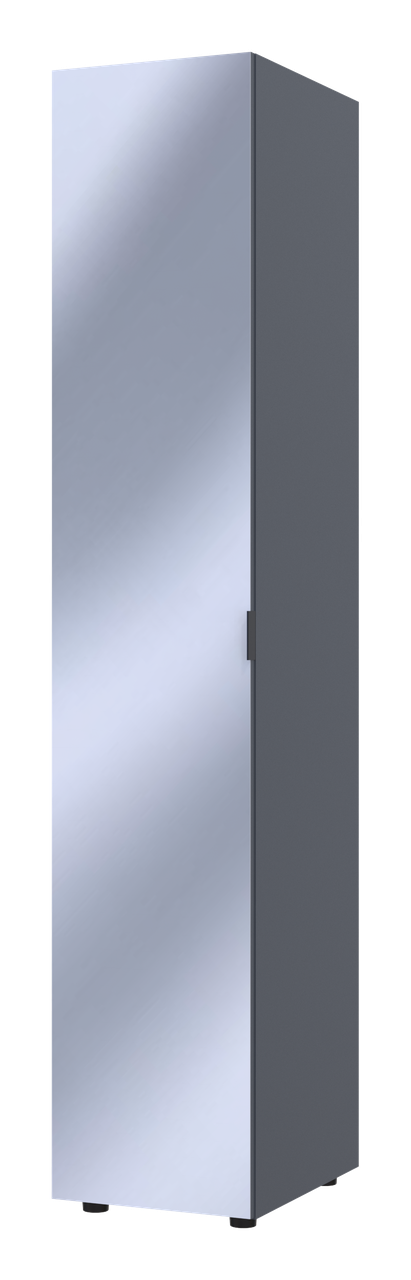 Шкаф-пенал с зеркалом Doros Геллар 39х49,5х203,4 см Графит (DRS-011130)