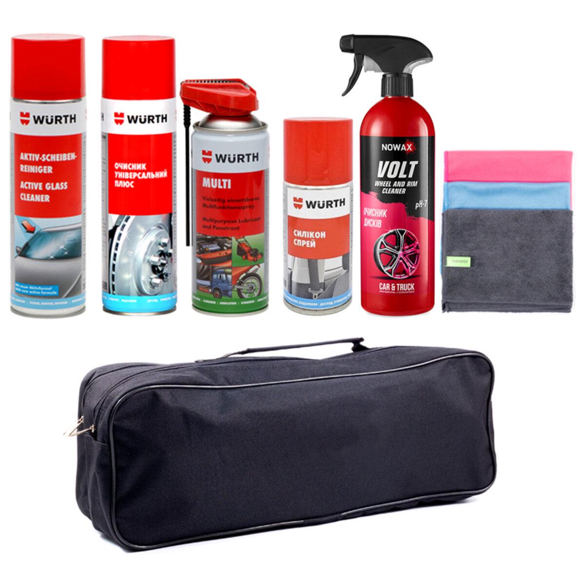 Набір по догляду за авто Wurth з органайзером 7 од.