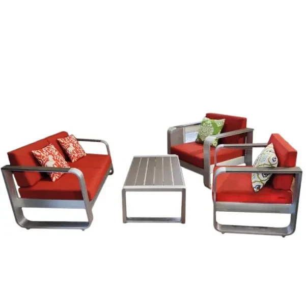 Комплект уличной мебели мягкой Loft с металлическим каркасом (KS-1204-NM)