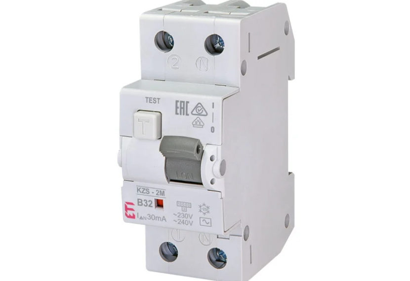 Диференційний автоматичний вимикач KZS-2M C 32/0,03 тип AC (10kA) ETI