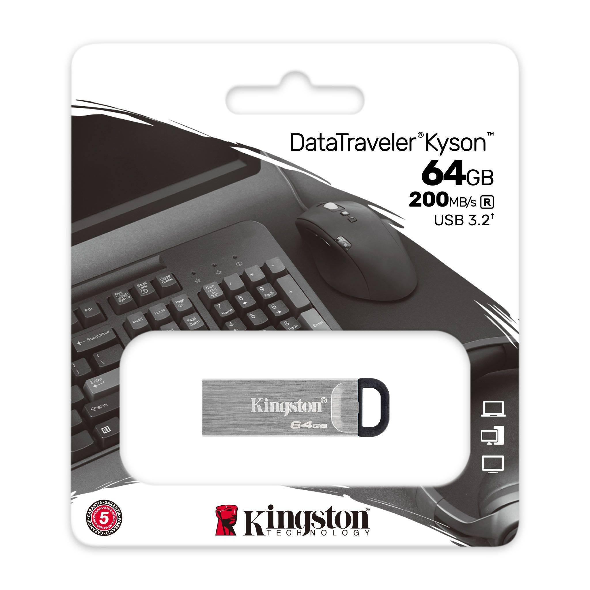 Флеш-память USB Kingston 3.2 Gen1 DT Kyson 64 GB - фото 5