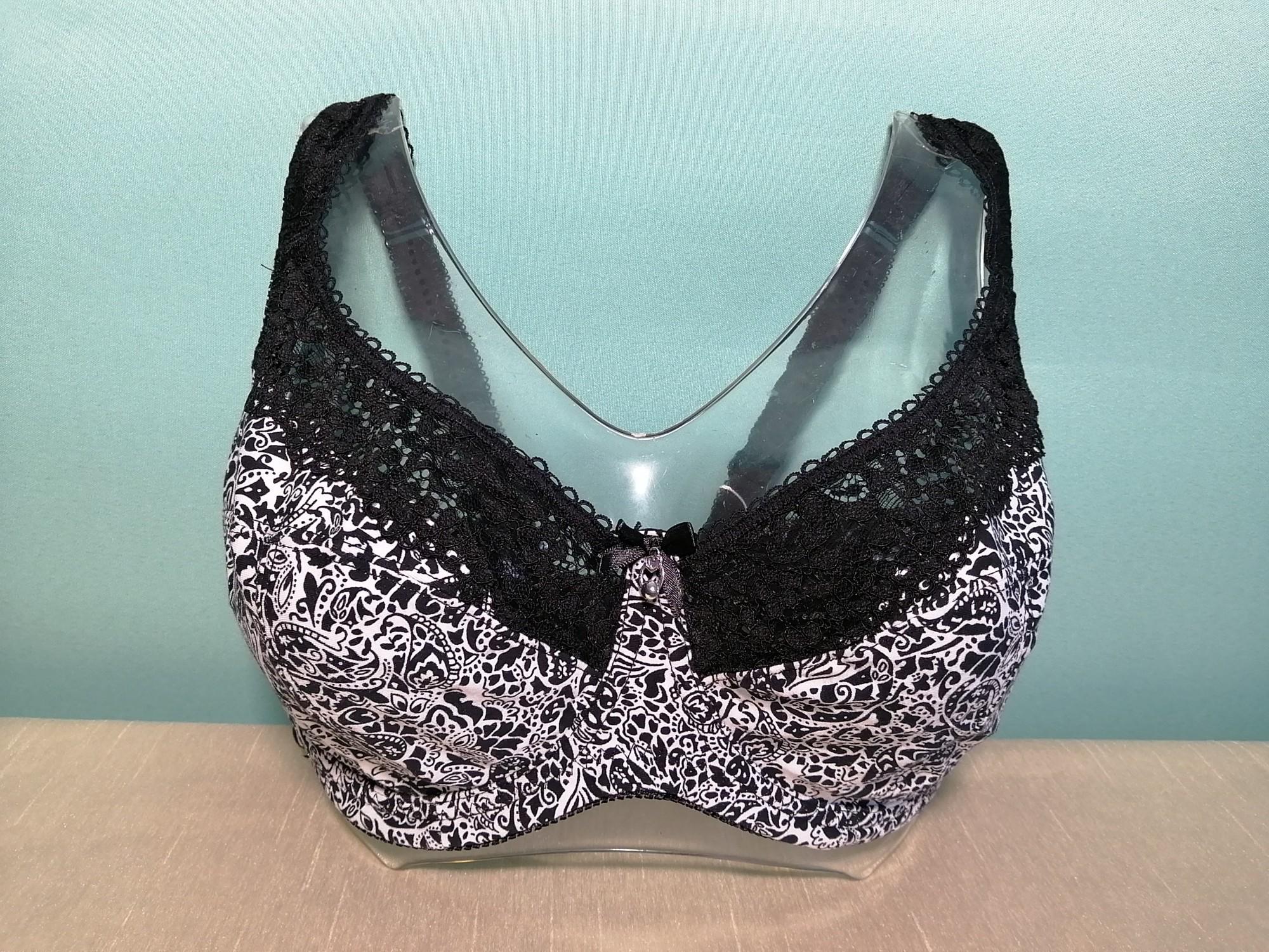 Бюстгальтер с косточками Lanny Mode тонкий хлопчатобумажный 80E Черно-белый (11848) - фото 2 Бюстгальтер с косточками Lanny Mode тонкий хлопчатобумажный 80E Черно-белый (11848) - фото 2