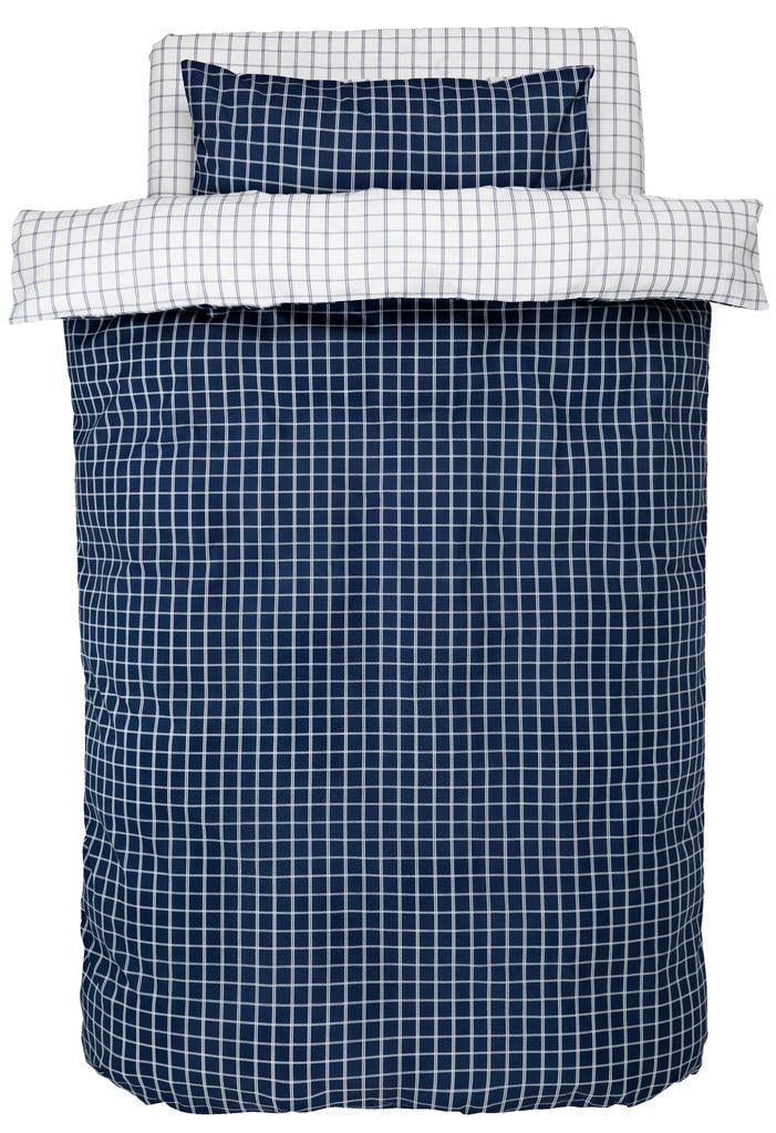 Комплект постельного белья пододеяльник 140х200 наволочка 50х70 Белый/Синий - фото 1