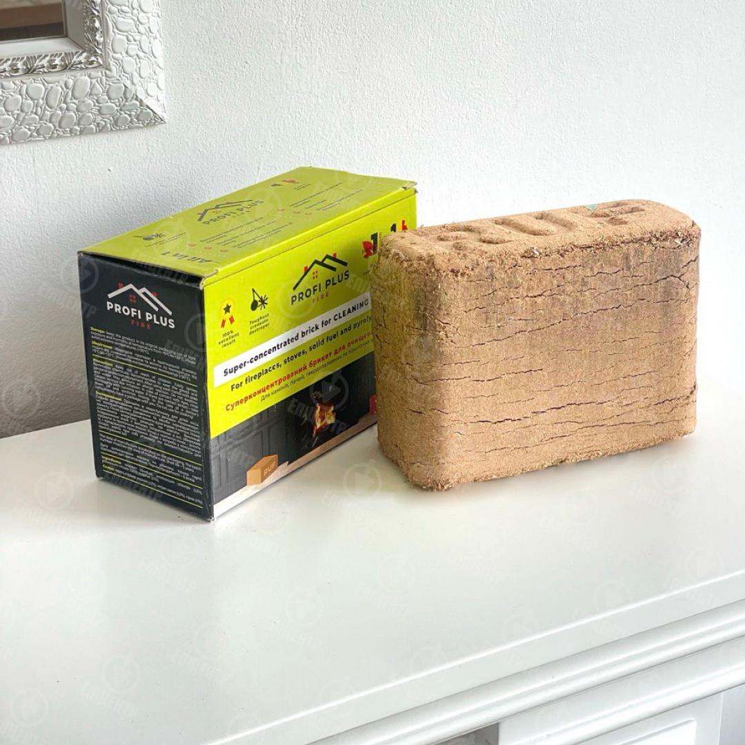 Брикет суперконцентрированный Profi Plus для очистки дымоходов и каминов от сажи и нагара 1 шт. - фото 2 Брикет суперконцентрированный Profi Plus для очистки дымоходов и каминов от сажи и нагара 1 шт. - фото 2
