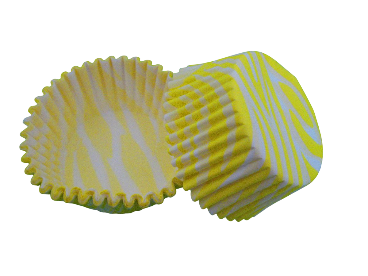 Форма для випічки кексів/капкейків паперові Зебра Жовтий (19571895)