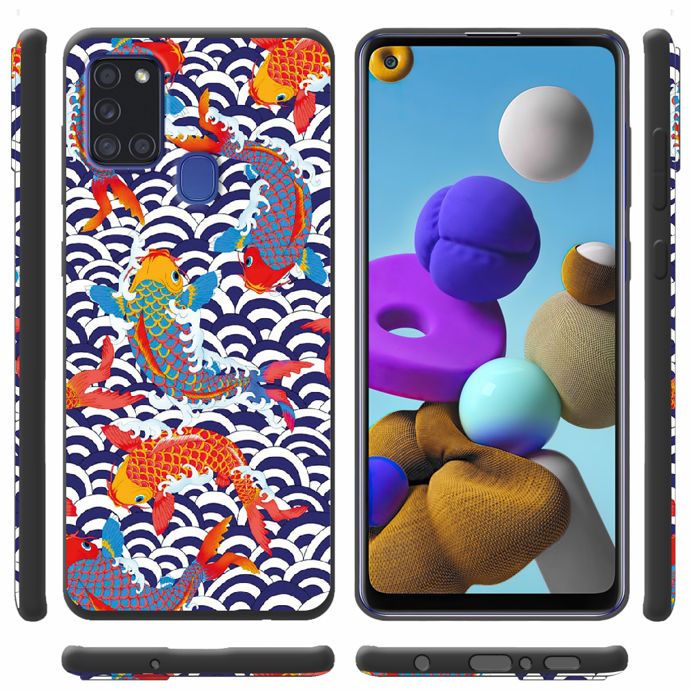 Чехол Boxface Samsung A217 Galaxy A21s Koi Fish Черный силикон (40006-up2477-40315) - фото 2