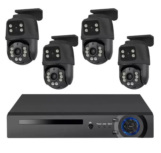 Система відеоспостереження DVR KIT 9592 4 камери з нічною зйомкою та Wi-Fi Black (946b0421)