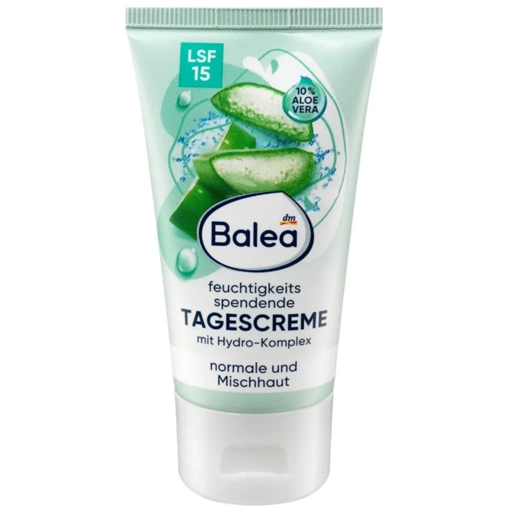 Крем дневной увлажняющий Balea Алоэ Вера 10% из SPF 15 для комбинированной и нормальной кожи 50 мл (EPI2-09102026-1358)