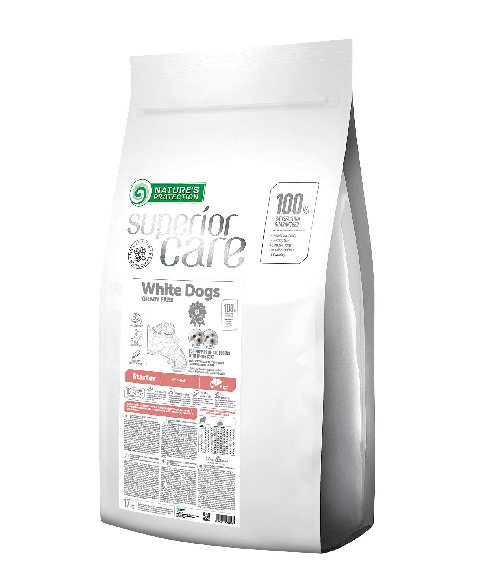 Корм сухой для щенков Nature's Protection Superior Care White Dogs GF Starter All Breeds 17 кг (24149013)