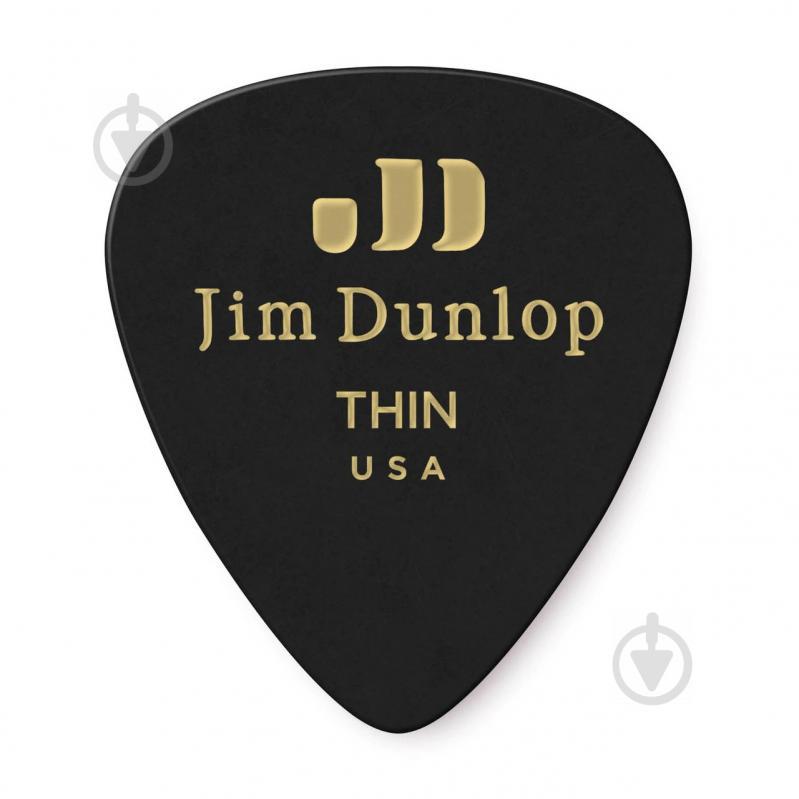 Медиаторы Dunlop 483P03TH Genuine Celluloid Black Thin Player's Pack (12 шт.) - фото 2