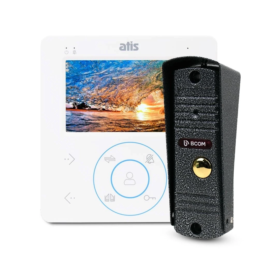 Комплект видеодомофона ATIS AD-480MW+BCOM BT-305HR Silver