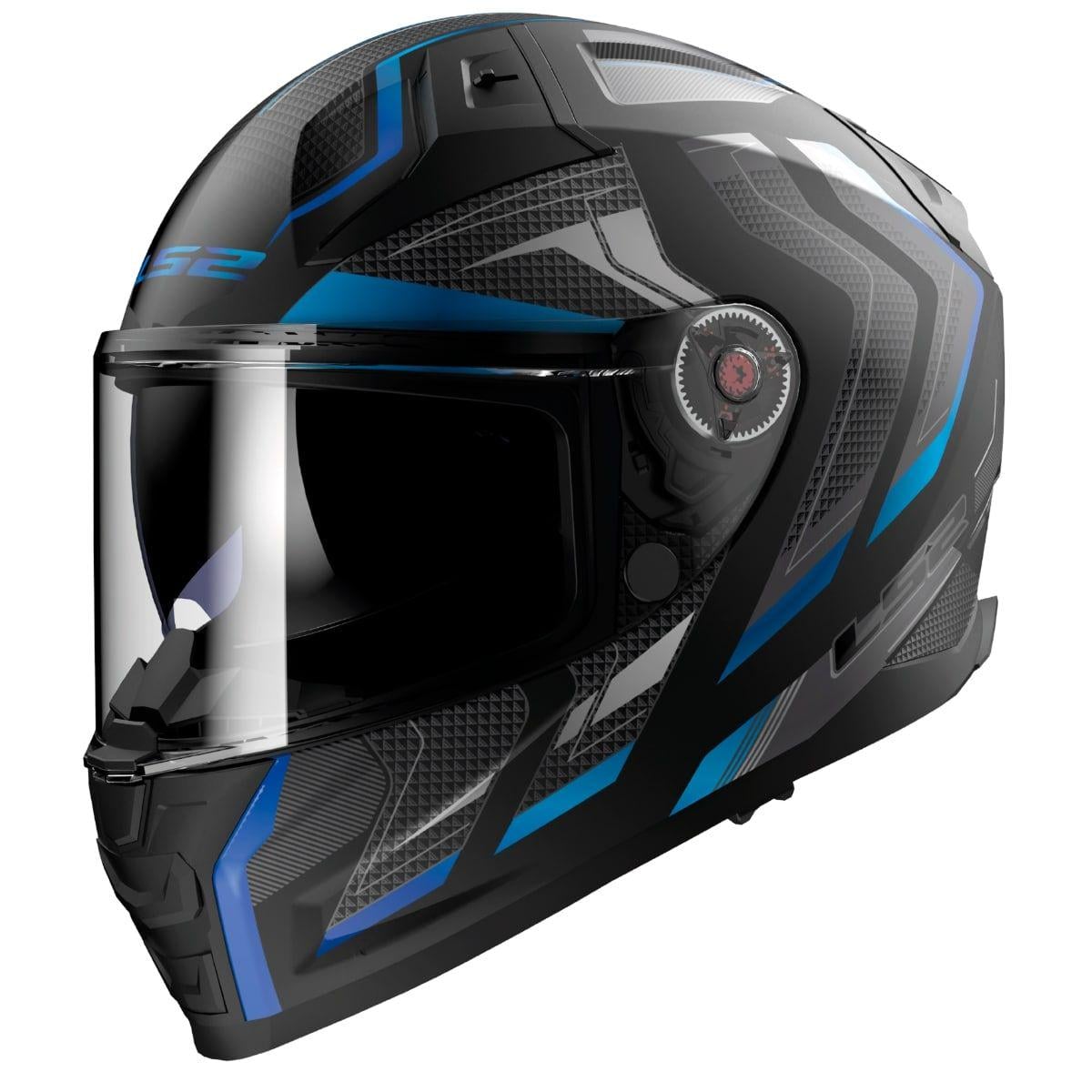 Мотошлем LS2 FF811 Vector 2 Alizer 2XL Matt Black/Blue (36606)