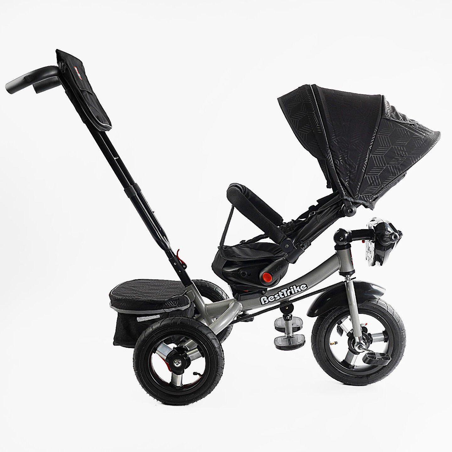 Велосипед дитячий триколісний Best Trike 6088 F надувні/фара з USB/пультом/батьківською ручкою Чорний (695-12) - фото 4 Велосипед дитячий триколісний Best Trike 6088 F надувні/фара з USB/пультом/батьківською ручкою Чорний (695-12) - фото 4