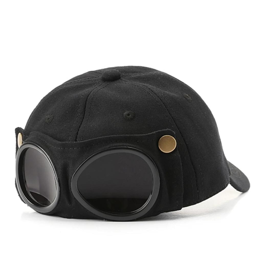 Кепка бейсболка с маской Солнцезащитные очки Hande Made унисекс Черный