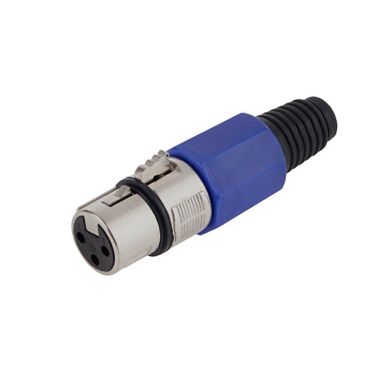Гнездо XLR 3pin на кабель Синий (A262032) Гнездо XLR 3pin на кабель Синий (A262032)