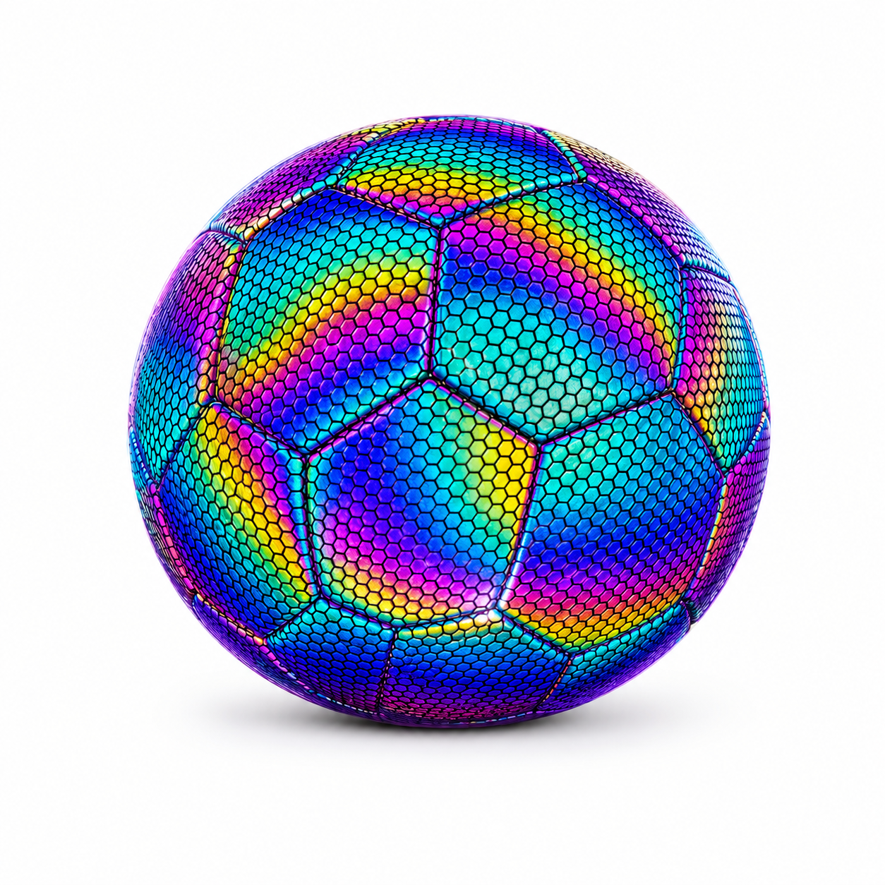 Футбольный голографический мяч Bright Ball со светоотражающим эффектом р. Футбольный голографический мяч Bright Ball со светоотражающим эффектом р.