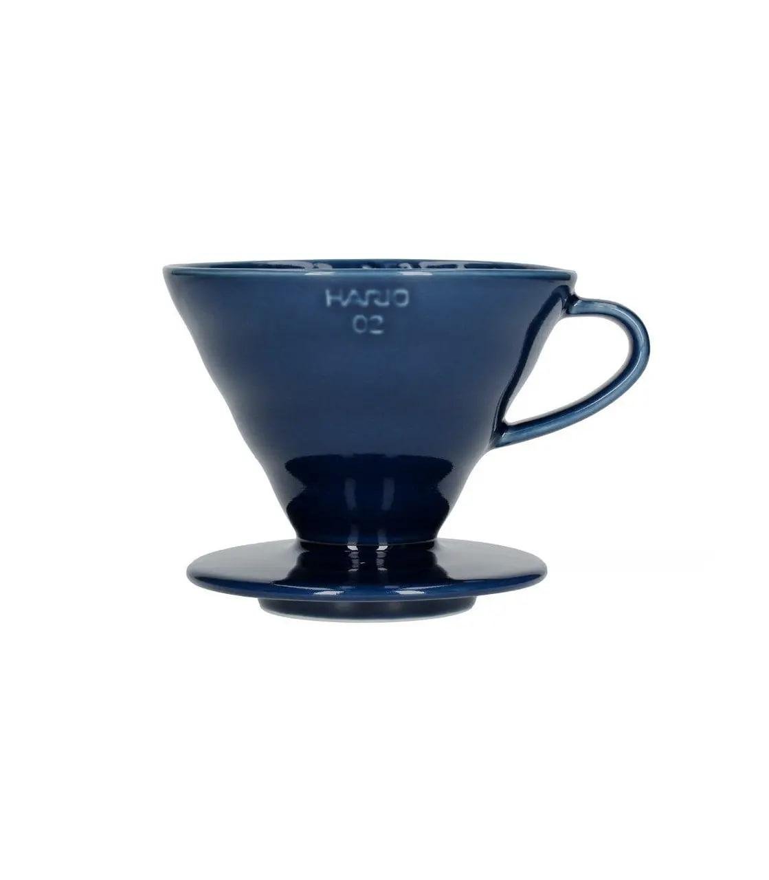 Пуровер для фильтр кофе Hario V60 02 керамический Blue (3VDC-02-IBU-UEX)